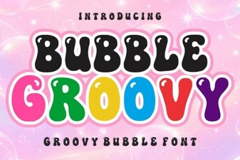 Bubble Groovy Font Design & Creative Applications